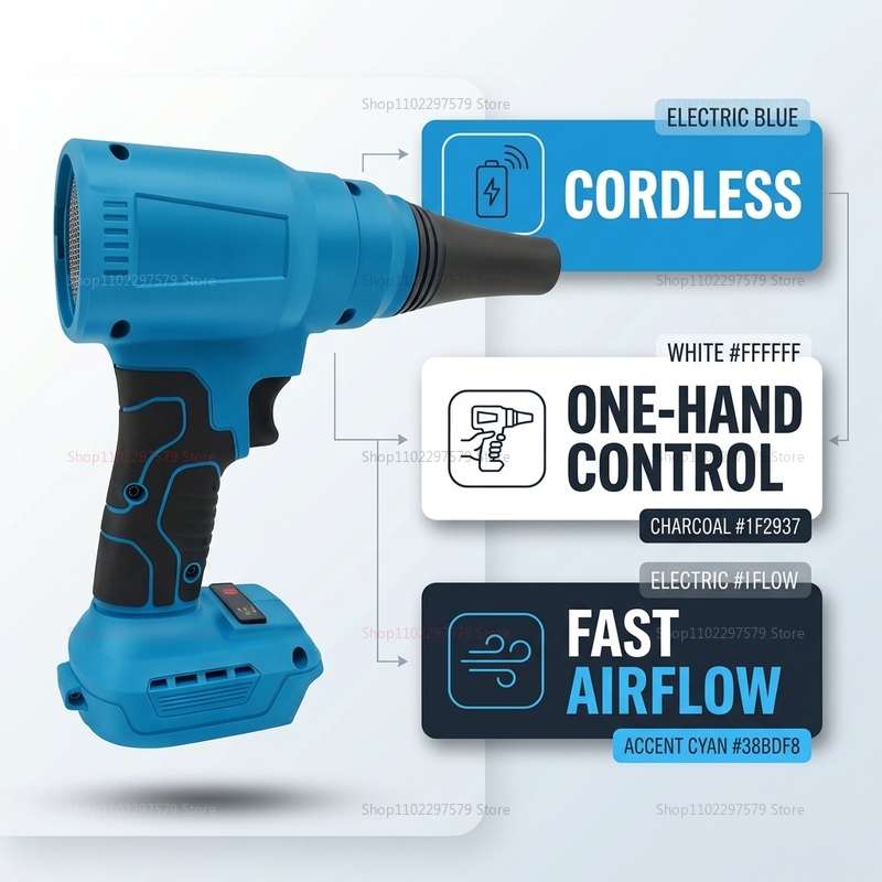Tools In Electrical Workshop - Soffiatore Elettrico Senza Fili 18V Brushless,